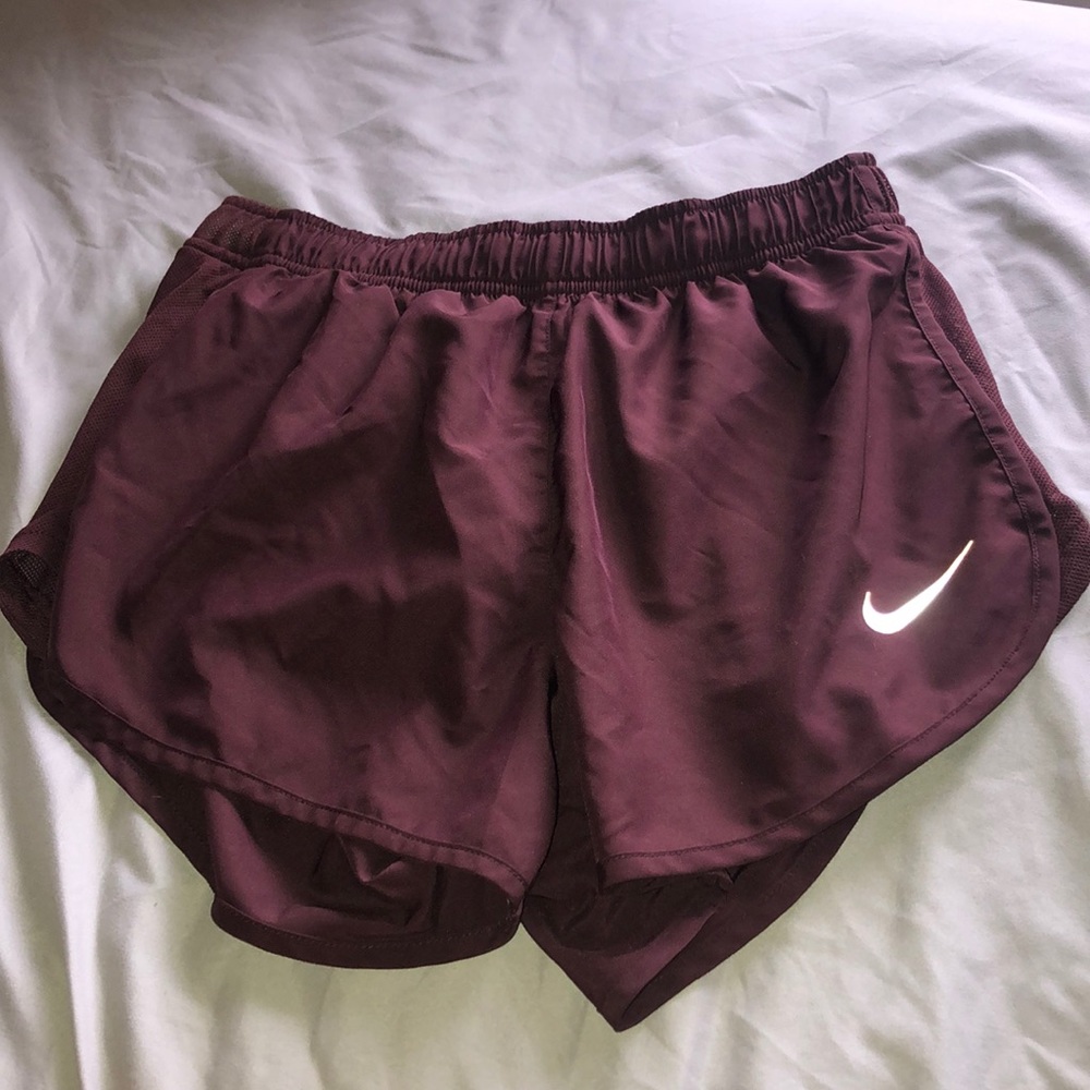 Nike maroon athletic shorts